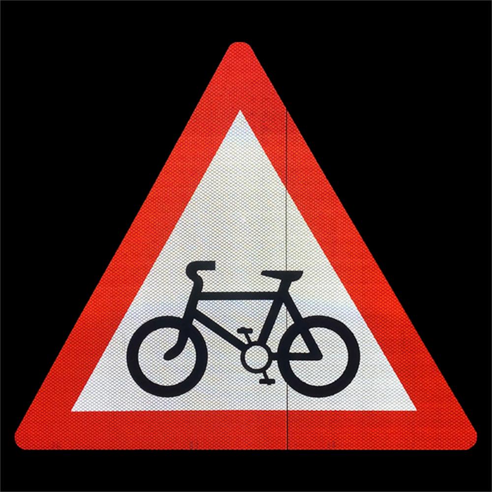 Diamond Grade Reflective Aluminum Cycle Route Ahead Sign - 